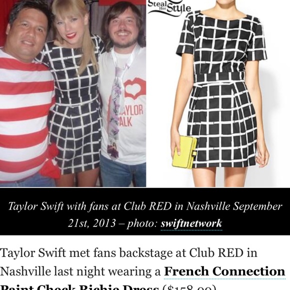 French connection Richie paint check dress as seen on Taylor Swift - Picture 8 of 9